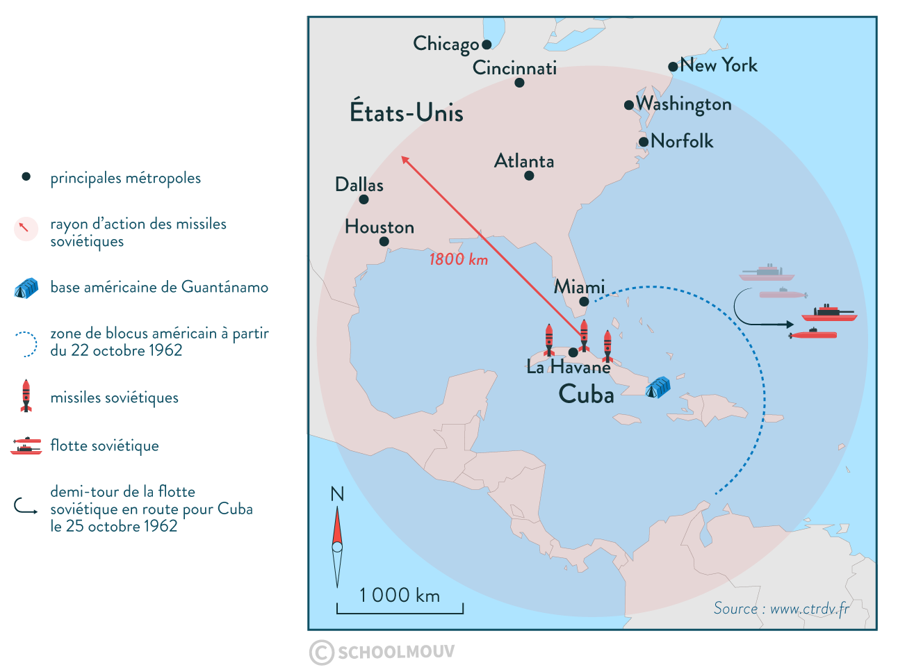 La Guerre Froide Usa Contre Urss Fiche De Cours Histoire Schoolmouv